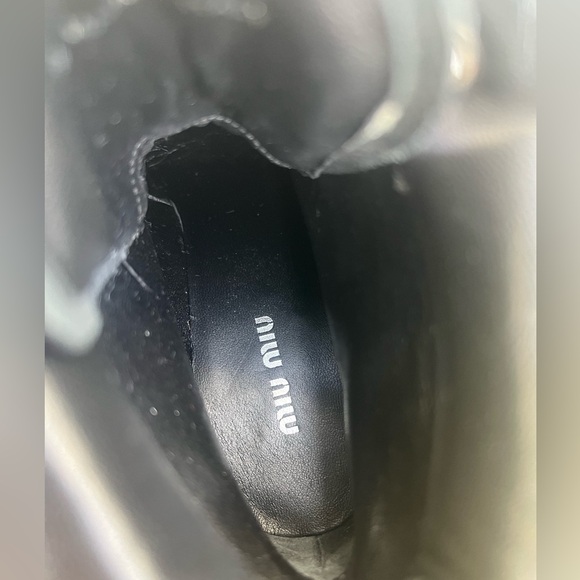 Miu Miu Black Combat Boots 7.5 - Picture 7 of 10